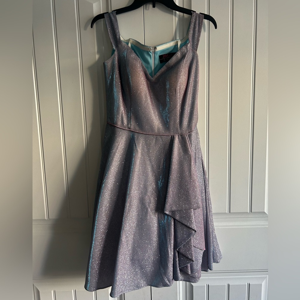 Blondie Nites Iridescent Lavender Mini Dress